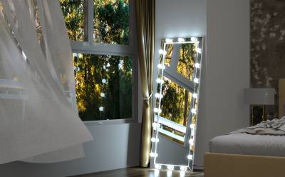 HOLLYWOOD LUXE GLAM EDGE MIRROR