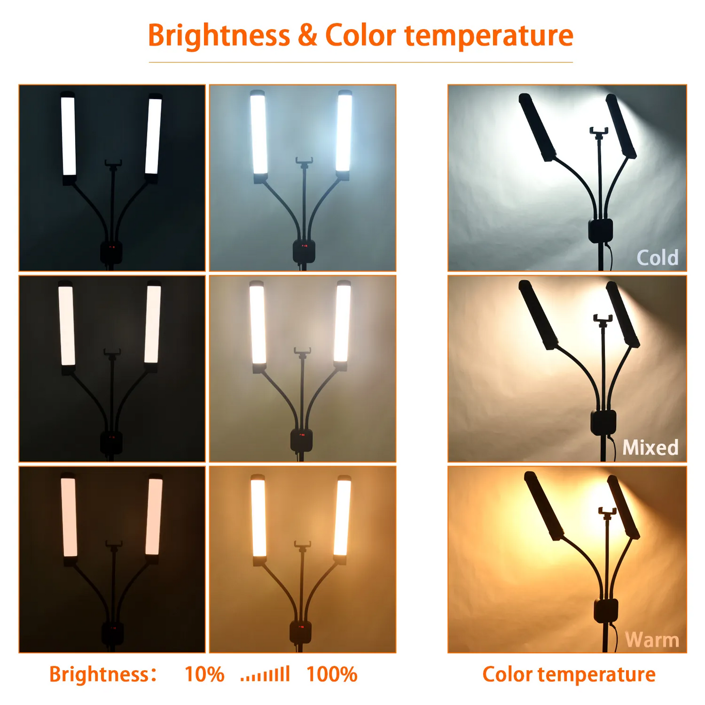 Professional LED Salon Light - Dual Arm