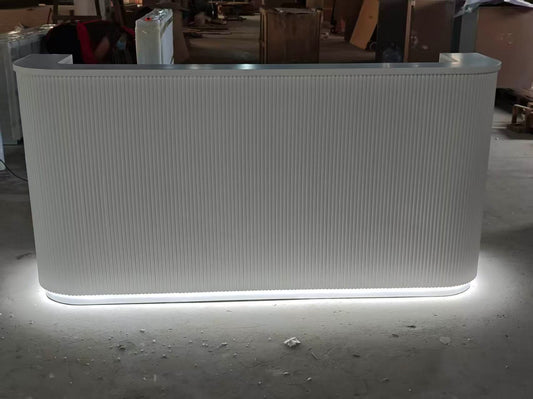 ROKK AURA CURVE RECEPTION DESK - WHITE