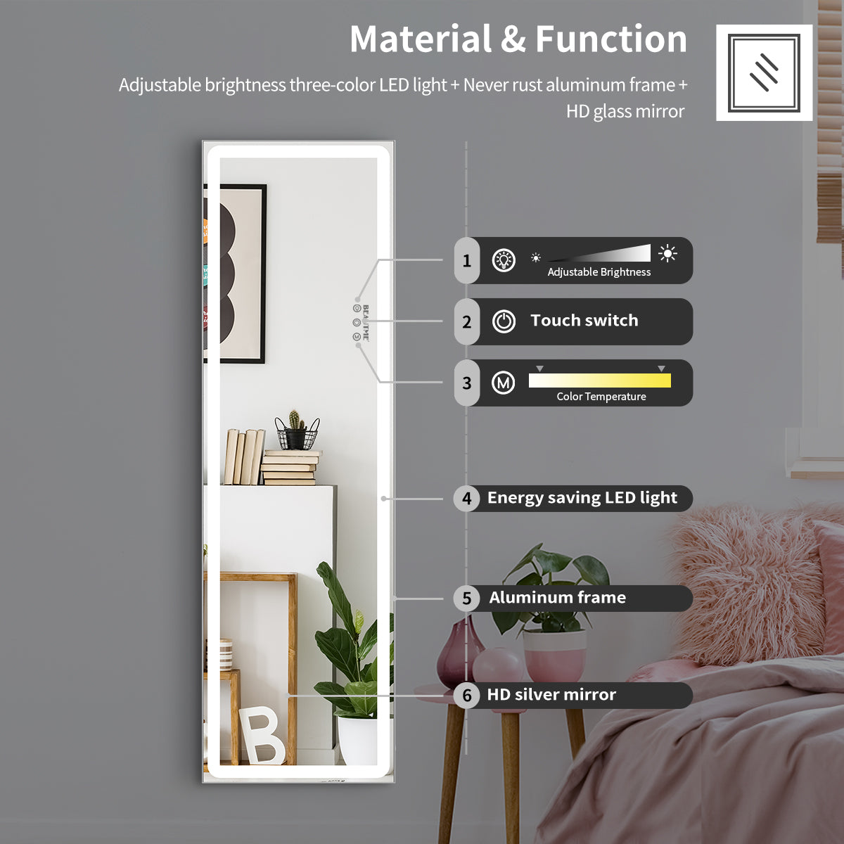 RADIANT EDGE FRAMELESS MIRROR