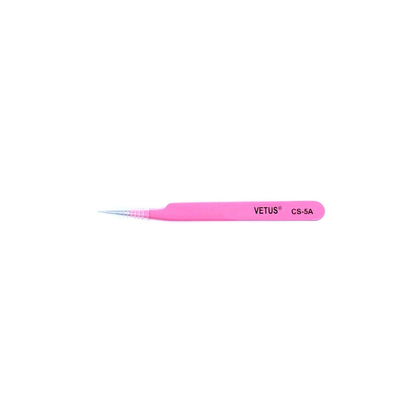 VETUS CS-5A STRAIGHT TWEEZER - PINK STAINLESS STEEL
