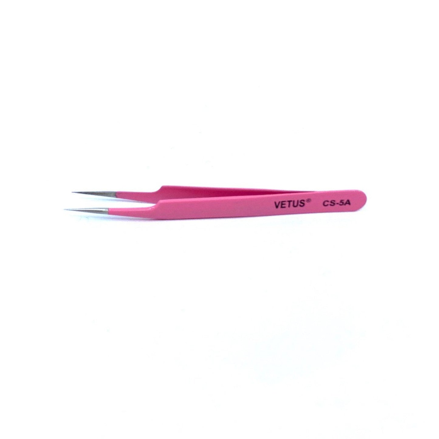 VETUS CS-5A STRAIGHT TWEEZER - PINK STAINLESS STEEL