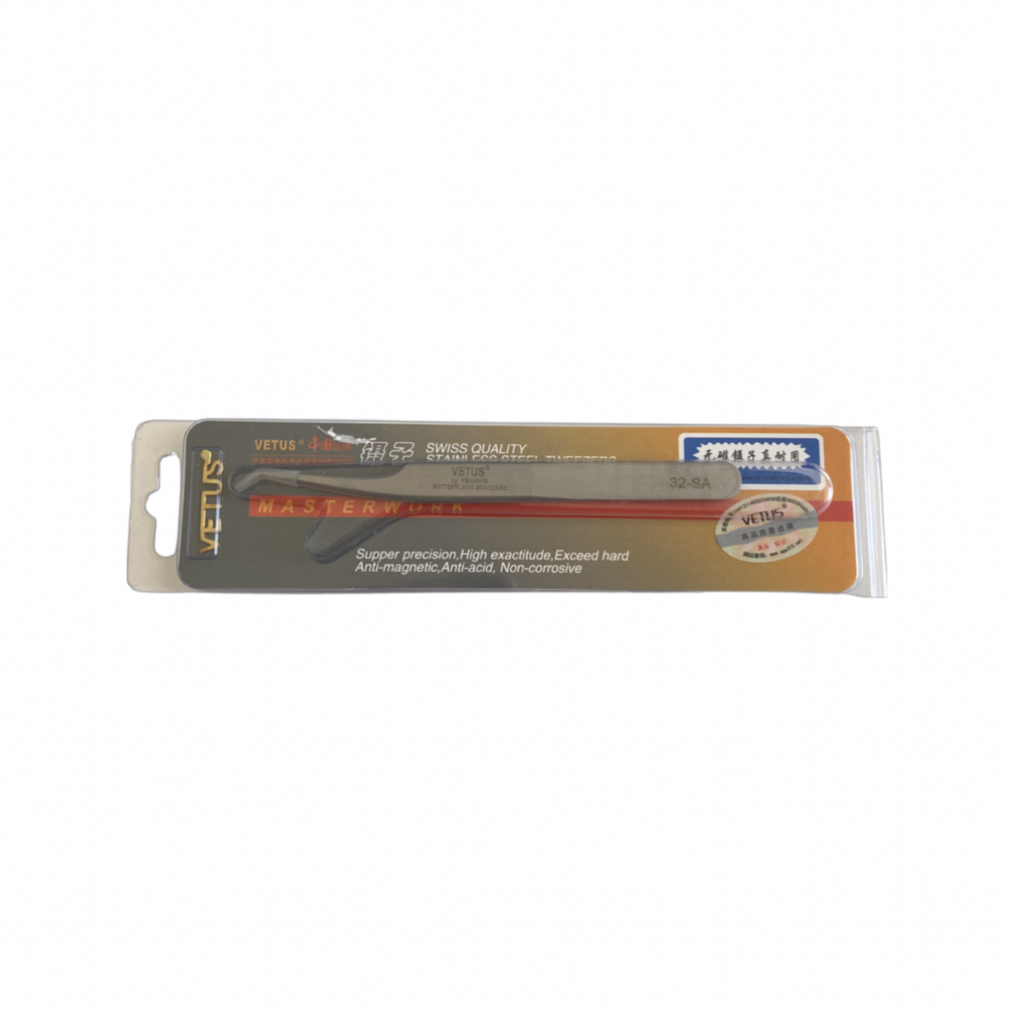 VETUS 32-SA BENT TWEEZER