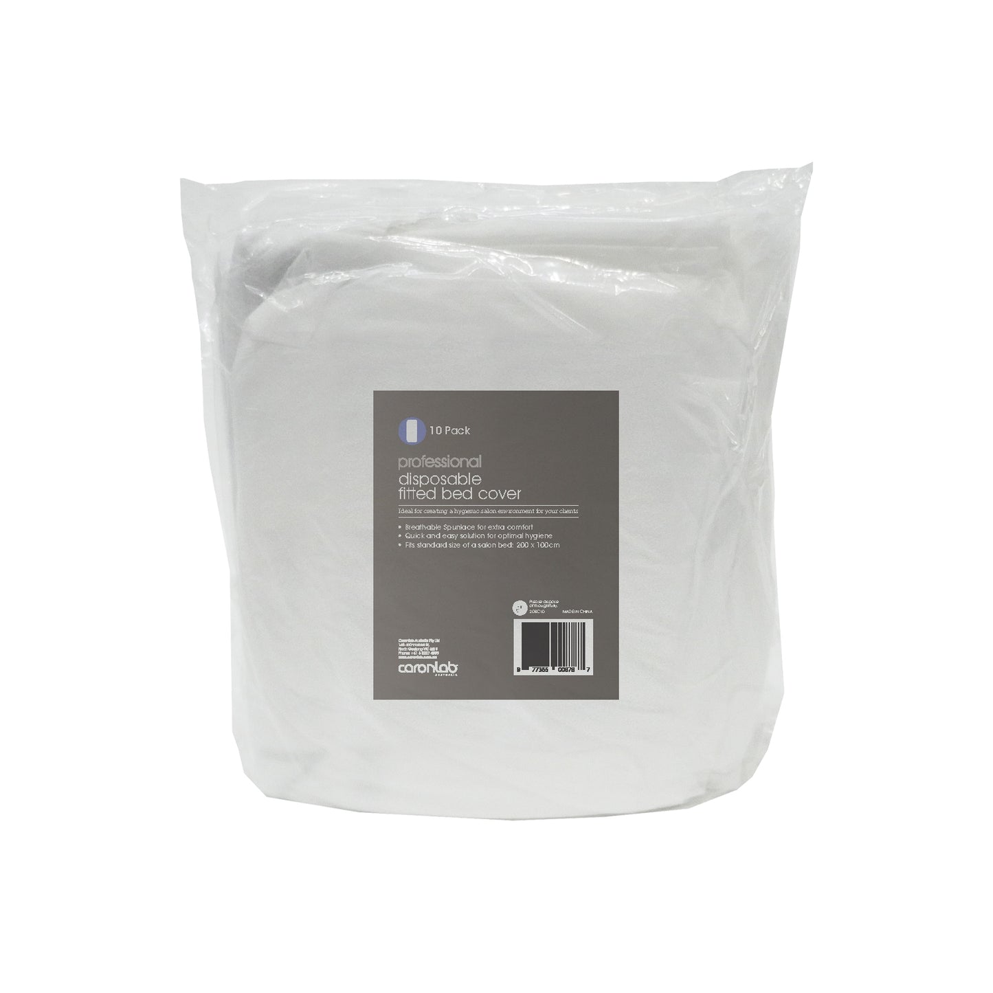 DISPOSABLE FITTED BED COVER 200x100CM 10PK