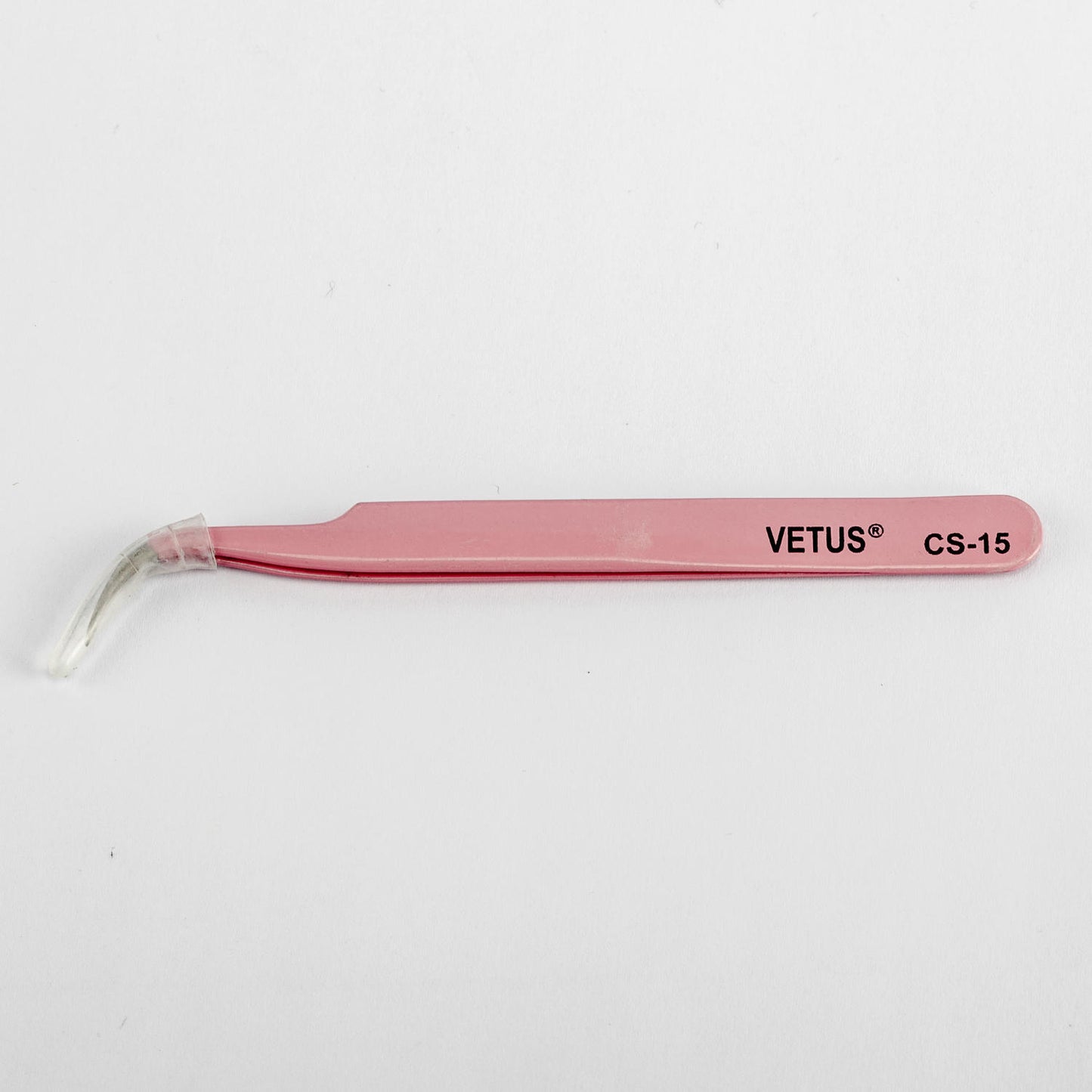 VETUS CS-15 CURVED TWEEZER - PINK STAINLESS STEEL