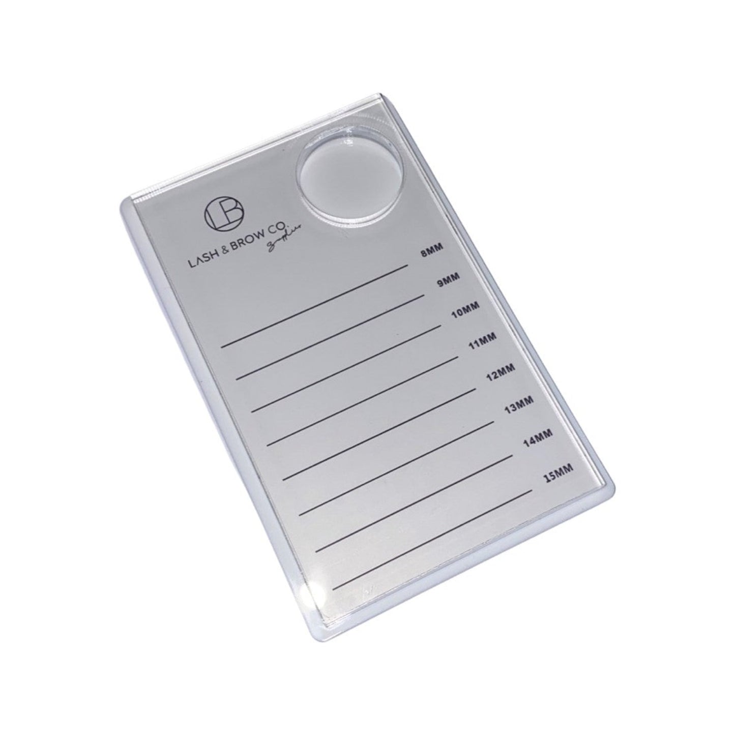 White Acrylic Lash Tile with Glue Stone Holder