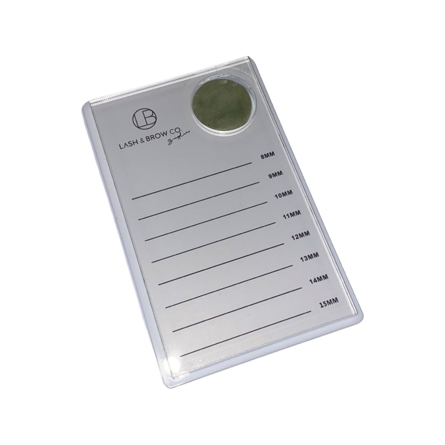 White Acrylic Lash Tile with Glue Stone Holder