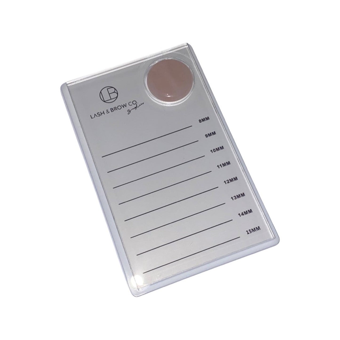 White Acrylic Lash Tile with Glue Stone Holder