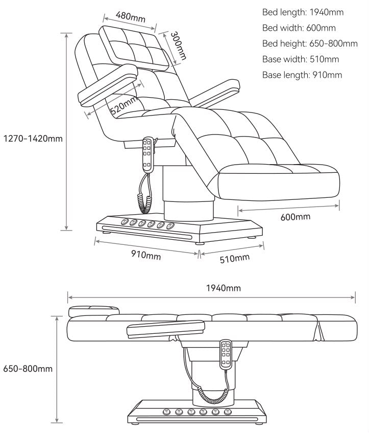 ROKK SOVEREIGN LUXE™ ELECTRIC BEAUTY BED