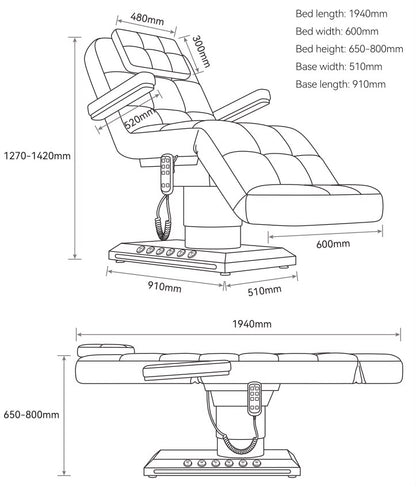 ROKK SOVEREIGN LUXE™ ELECTRIC BEAUTY BED
