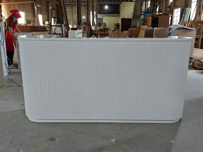 ROKK AURA CURVE RECEPTION DESK - WHITE