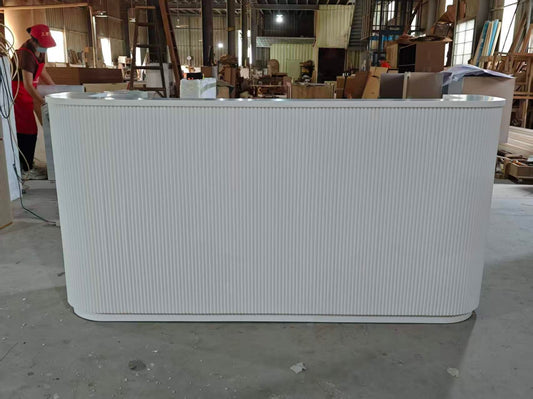 ROKK AURA CURVE RECEPTION DESK - WHITE