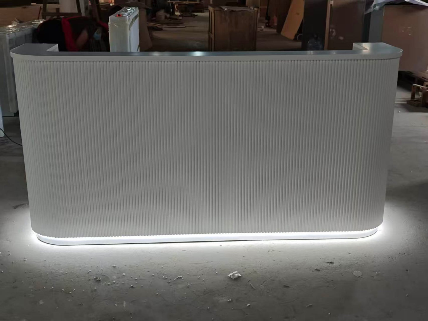 ROKK AURA CURVE RECEPTION DESK - WHITE