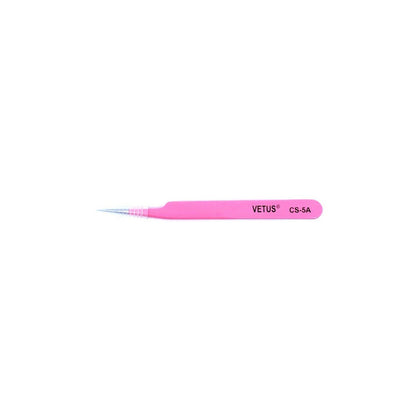VETUS CS-5A STRAIGHT TWEEZER - PINK STAINLESS STEEL
