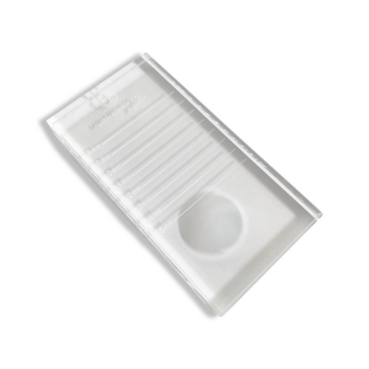 RECTANGLE GLASS TILE WITH GLUE WELL + SIZE MARKINGS